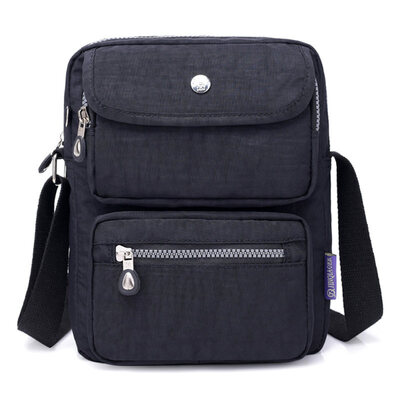 

Women Solid Color Multi Pocket Nylon Travel Crossbody Shoulder Bag Storage Pouch