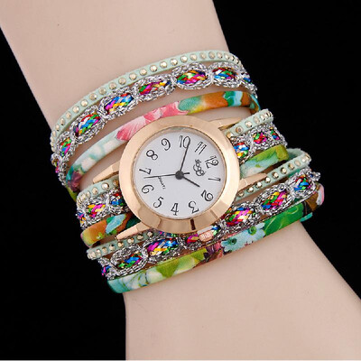 

Women Fashion Twining Hand Chain Watch Exquisite Candy Color Quartz Wrist Watch