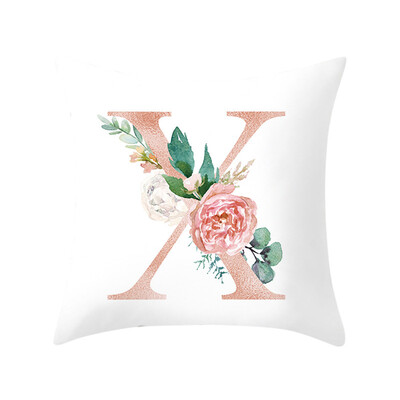 

〖Follure〗Letter Pillow Alphabet Cushion Cover for Sofa Home Decoration Flower Pillowcase