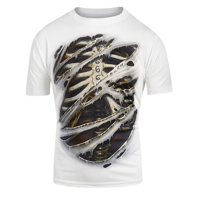 

Skeleton 3D Print Short Sleeves Tee
