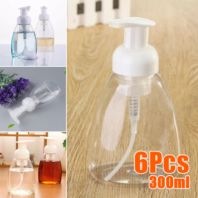 

6Pcs 300ml Empty Plastic Travel Foaming Hand Soap Dispenser Pump Bottle Bathroom