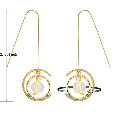 

Women Fashion Punk Rock Retro Round Button Design Earring Ear Stud Jewelry