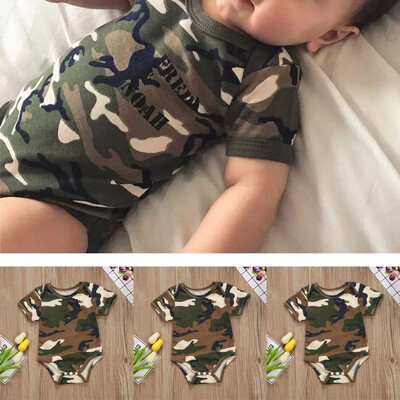 

Infant Baby Boy Girls Camo Short Sleeve Romper Jumpsuit Bodysuit Clothes 0-2T