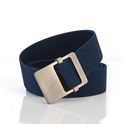 

New elastic force canvas belt fashion easy&convenient Alloy buckle Men belt casual simple Men outdoor cowboy belt