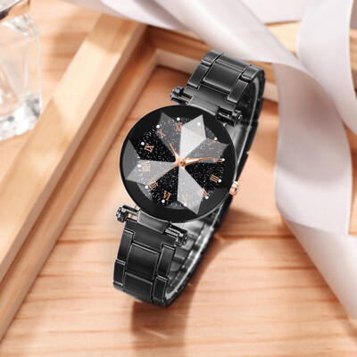 

RM Cool MultiAngle Fashion Simple Raise Star Sky Dial Ladie Steel Belt Quartz Watch
