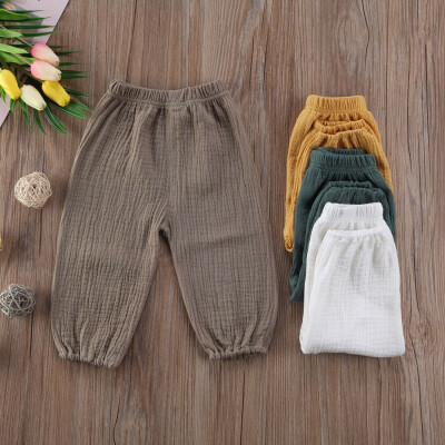 

Cute Kids Baby Girl Boy Bottoms Wrinkled Pantalettes Trousers Leggings Pants