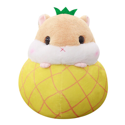 

Gobestart Cute Hamster Plush Stuffed Animal Toys Fruit Hamster Kawaii Stress Reliever Toy