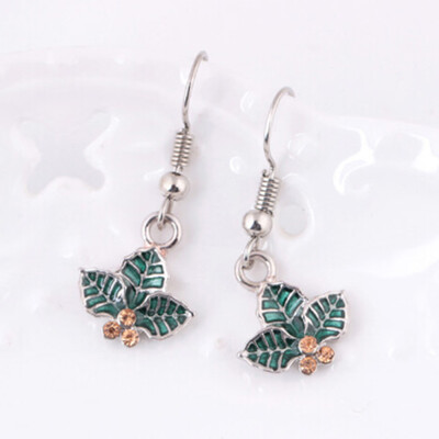 

New Fashion Women Ladies Xmas Crystal Santa Claus Snowman Deer Christmas Tree Dangle Earrings Jewelry Gifts