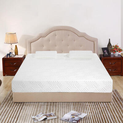 

12 inch Queen COOL MEDIUM-FIRM GEL Memory Foam Mattress w 2 Free Pillows