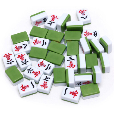 

24mm Portable Mini Mahjong Set Travel Traditional Chinese Game Indoor Entertainment Accessories