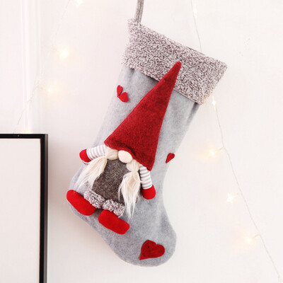 

Tailored Christmas Ornaments Faceless Doll Christmas Socks Candy Bag Gift Bag