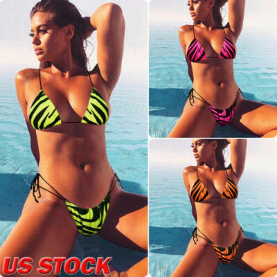 

Women Push up Padded Bra Bandage Bikini Set Swimsuit Flame Swimwear Bathing