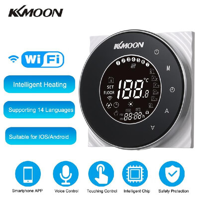 

KKmoon Digital Water Heating Thermostat with WiFi Connection & Voice Control Energy Saving AC 95-250V 5A Touchscreen LCD Display R