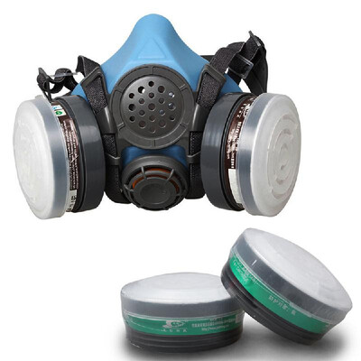 

STRONGST-M50G-1B Gas Mask Respirator Dual Filter Half Face Mask Painting Spraying Silica Gel Mask