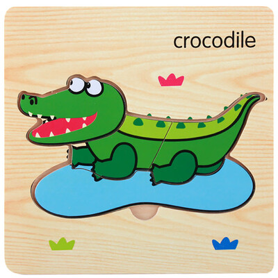 

〖Follure〗Wooden Lovely Puzzle Educational Developmental Baby Kids Training Toy Gift
