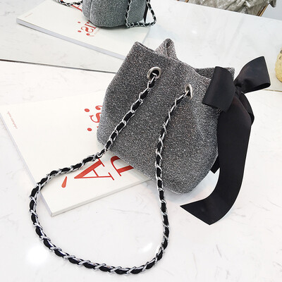 

Ins Super Fire Bag Female 2019 New Tide Korean Joker Messenger Bag chic Chain Shoulder Bag Bucket Bag