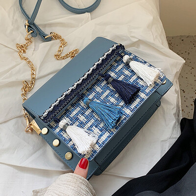 

French small bag fashion Korean version chain womens bag 2019 summer new foreign temperament oblique satchel bag