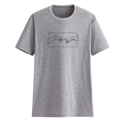 

Summer Printed Lady Round Neck Loose Short-Sleeved Casual T-Shirt Simple Wild Shirt