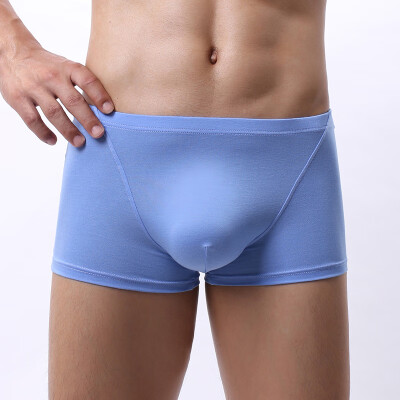 

Men Breathable Underwear Boxer Briefs Shorts Bamboo Fiber Solid Color Underpants