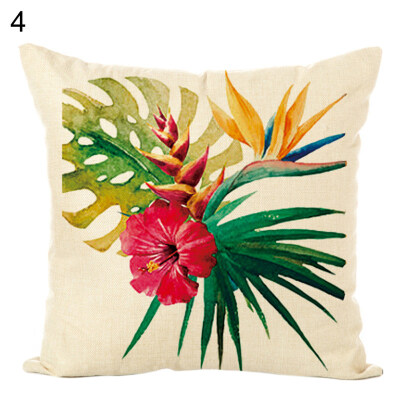 

Tropical PlantFlower Throw Pillow Case Cushion Cover Sofa Bed Car Home Decor