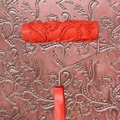 

Flowers Pattern Paint Rubber Roller for Home Shop Wall Creative Decoration