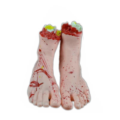 

Halloween Horror Props Fake Human Arm Hands Bloody Scary Fake Hand Finger Leg Foot Haunted House Party Decorations