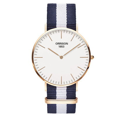 

Orissom European&American fashionable men nylon belt quartz thin sports outdoor canvas watch