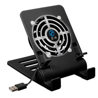

Mini Foldable Desktop Phone Holder Bracket w Cooling Fan for Phone Tablet