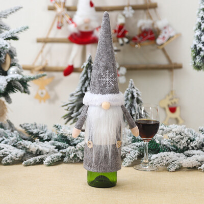 

Siaonvr Merry Christmas Santa Wine Bottle Bag Cover Xmas Festival Party Table Decor Gift
