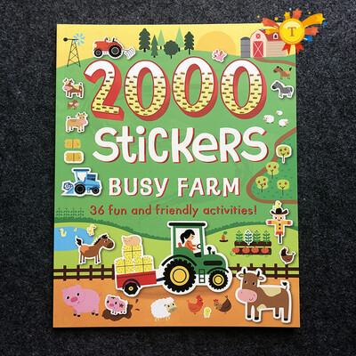 

2000 stickers English activity book for children animal princess farm Halloween stickers for boys&girls gifts toy