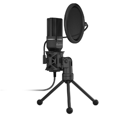 

Yanmai SF-777 Desktop USB Microphone Condenser Microphone with Folding Stand Tripod P-o-p Filter for PC Video Recording