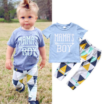

New Newborn Baby Boys Tops T-shirt Long Pants Romper Outfits Set Clothes Cotton