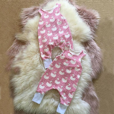 

SUNSIOM Sweet Baby Girl Newborn Infant Swan Floral Romper Bodysuit Playsuit Clothes Set