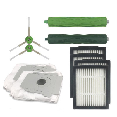 

2Pcs Dirt Dust Disposal Bags 2Pcs Side Brushes Replacement Parts Compatible with i7 i7 E5 E6 Vacuum Cleaner