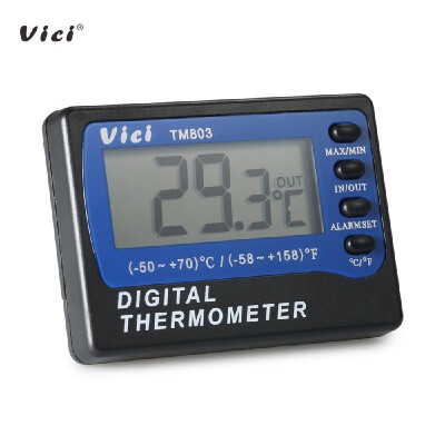 

Vici Mini LCD Digital Thermometer Temperature Meter Celsius Fahrenheit Degree In Out Fridge Freezer Thermometer with Probe Max Min