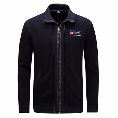

Autumn Winter 100 Cotton Jackets Men Solid Embroidery Jacket Male Casual Outerwear Brand Coats