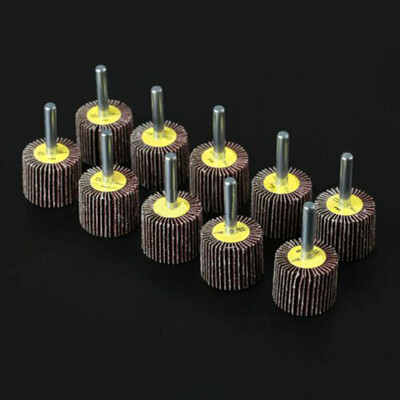 

10pcs Flap Wheels Sandpaper Discs 80 Grit Grinding Polishing Rotary Tools