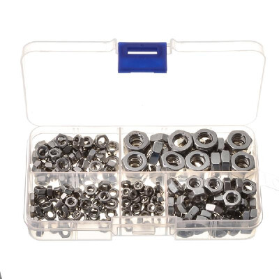 

230PCS Hexagon Nut M3M-4M5M6M-8 Stainless Steel Hex Nuts with Storage Box