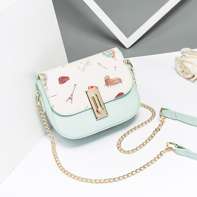 

Summer ins girl 2019 tide Korean version of single shoulder Messenger bag fashion chain bag Joker students