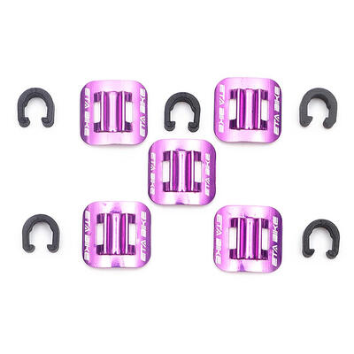 

5pcs Bike Brake Cable Guide Clips Bicycles Aluminium Alloy C Buckles Clamps