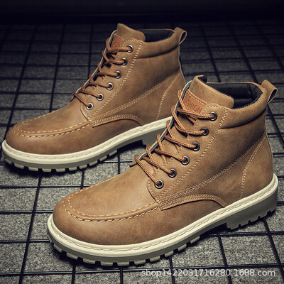 

Joker mens Martin boots trend high to help mens boots locomotive British men Martin shoes leather tooling boots casual
