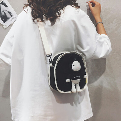 

Ins Japanese small fresh bag female 2019 new Korean version of the wild cute canvas shoulder Messenger bag student bag