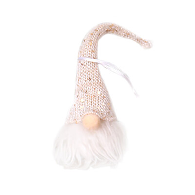 

Lighting Gnome Doll With Knitted Hat Christmas Pendant Decorative Hanging Ornament