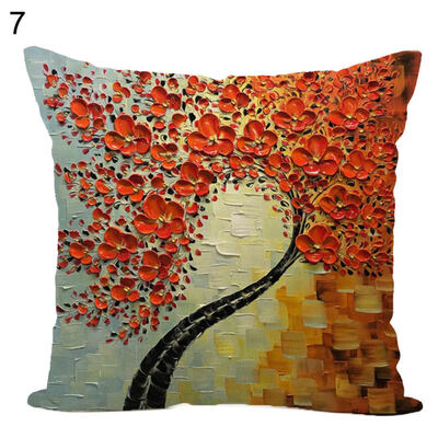 

Flower Plant Painted Throw Pillow Case Cushion Cover Sofa Bed Car Office Decor