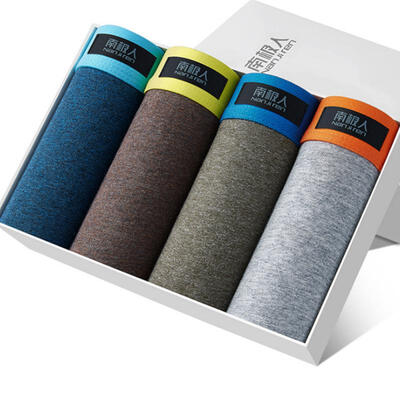 

4PCS Mens Breathable Cotton Boxer Shorts Soft Stretch Underwear For Men