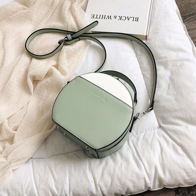 

Summer new ins super fire contrast color bag female 2019 new Korean version of the wild single shoulder slung fashion small round bag