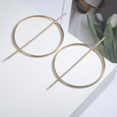 

Fashion Minimalist Geometric Circular Earring Contracted Temperament Earrings Long Female Drop Earrings For Women