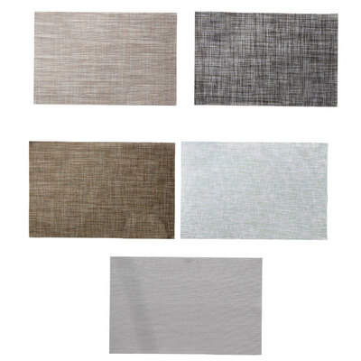 

PVC Placemat Kitchen Dinner Table Pad Heat-resistant Place Mats Coasters Non Slip Tableware Mat