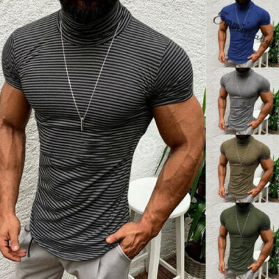 

Trendy Mens Slim Fit O Neck Short Sleeve Muscle Tee T-shirt Casual Tops Blouse