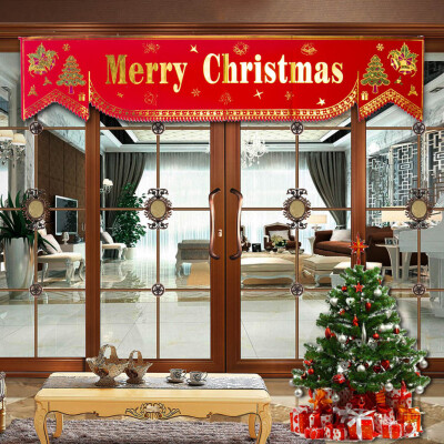 

Gobestart Christmas Curtain Decoration Door Hanging Painting Hanging Flag Decoration